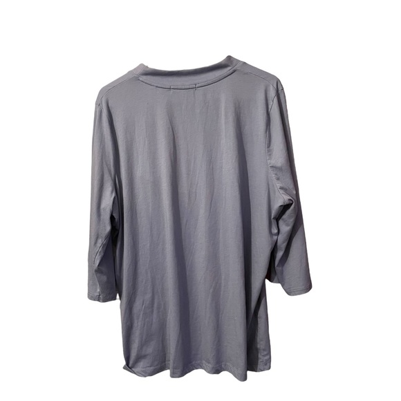 Addition Elle Plus Size 2X XL Blue 3/4 Length Sleeve Top - Picture 6 of 11